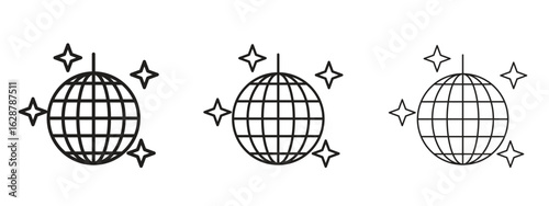 Mirror ball icon element Illustration. Trendy Symbol for Design
