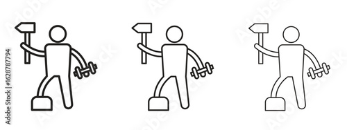 Lumberjack icon element Illustration. Trendy Symbol for Design