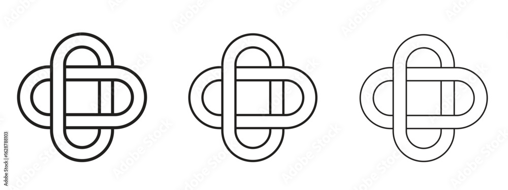 Obraz premium Interlocking icon element Illustration. Trendy Symbol for Design