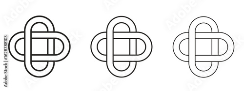 Interlocking icon element Illustration. Trendy Symbol for Design