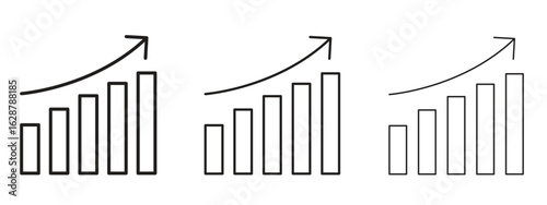 Increasing stocks icon element Illustration. Trendy Symbol for Design
