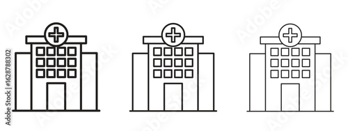 Hospital icon element Illustration. Trendy Symbol for Design