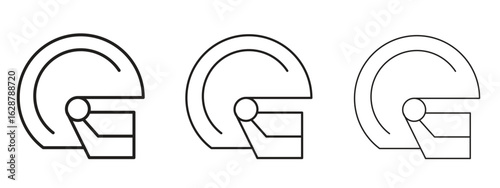 Football helmet icon element Illustration. Trendy Symbol for Design