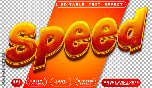  Speed Fast Motion Drive Power Turbo Editable Vector Text File