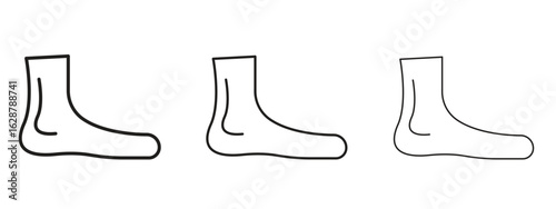Foot side view icon element Illustration. Trendy Symbol for Design