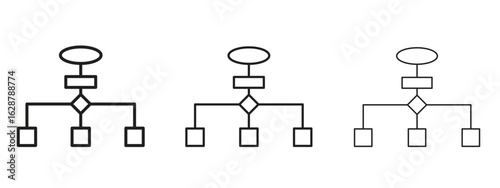Flowchart icon element Illustration. Trendy Symbol for Design