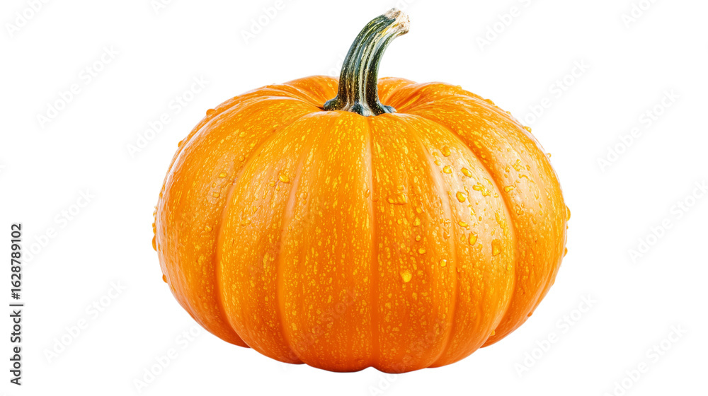 Obraz premium Fresh orange pumpkin isolated on a transparent background, ready to be cooked