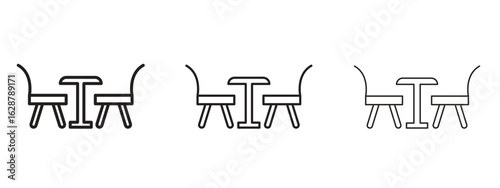 Dining table icon element Illustration. Trendy Symbol for Design