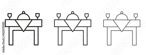 Dining table icon element Illustration. Trendy Symbol for Design