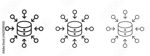 Data aggregation icon element Illustration. Trendy Symbol for Design