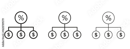 Commission icon element Illustration. Trendy Symbol for Design