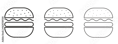 Cheese burger icon element Illustration. Trendy Symbol for Design