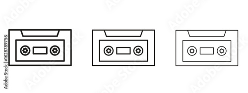 Cassette tape icon element Illustration. Trendy Symbol for Design
