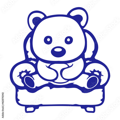 Bear Teddy Sitting Armchair Cute Chair Couch Comfortable