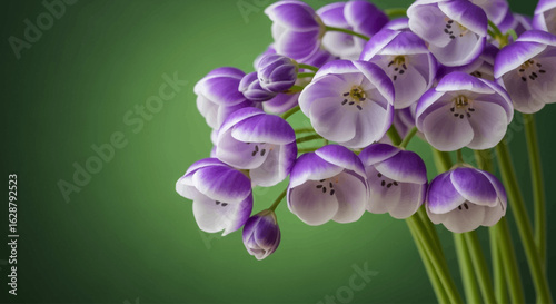 purple hyacinth on a green background