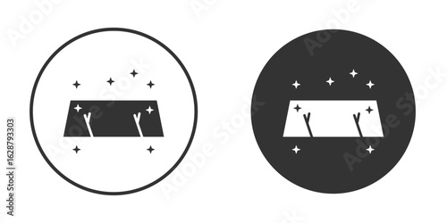 Windscreen icon in black round
