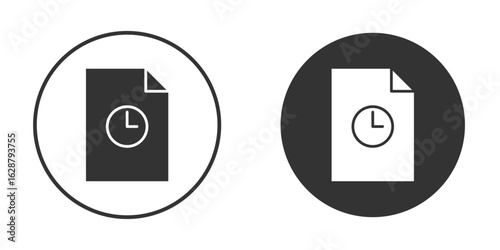 Temporary files icon in black round