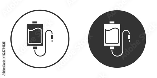 Perfusion icon in black round