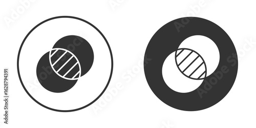 Opacity icon in black round