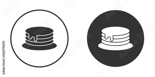 Pancake icon in black round