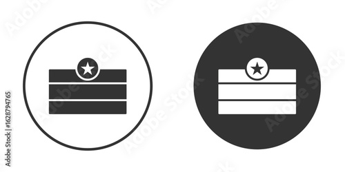 Loyalty card icon in black round