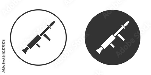 Grenade Launcher icon in black round