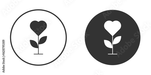 Gratitude icon in black round