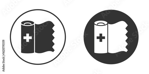 Gauze icon in black round