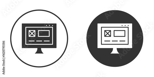Front end icon in black round