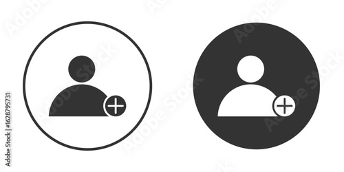 Follower icon in black round