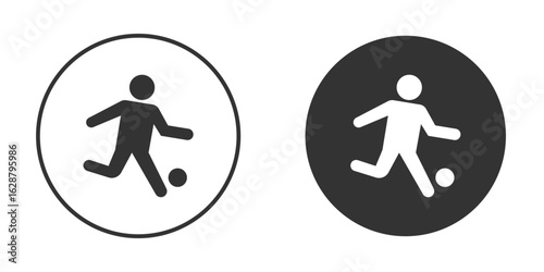 Escape icon in black round