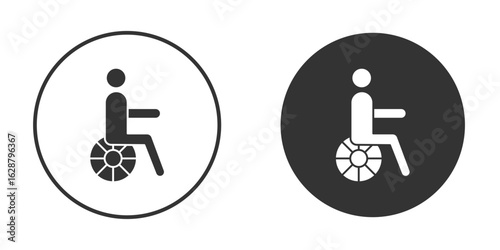 Disabled icon in black round