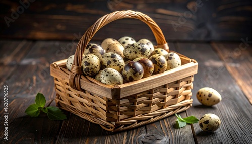 Quail eggs are small, delicate, and beautifully speckled, with creamy beige shells covered in natural brown spots.