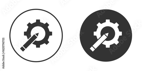 Customized icon in black round