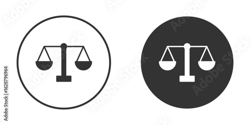 Compare icon in black round