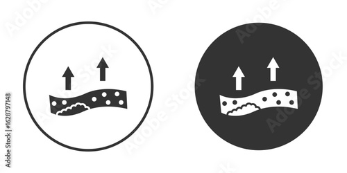 Cholesterol icon in black round