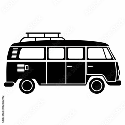 Vintage Camper Van Illustration