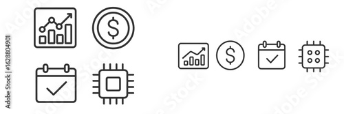 Financial planning and data analysis symbols illustrating growth and budgeting strategies