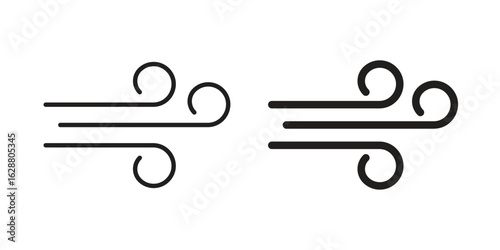 Wind icon vector Art Illustrations set.