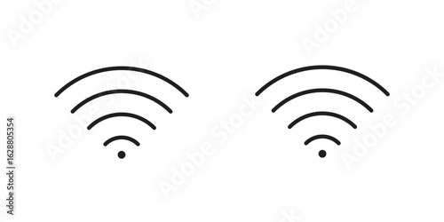 Wifi icon vector Art Illustrations set.