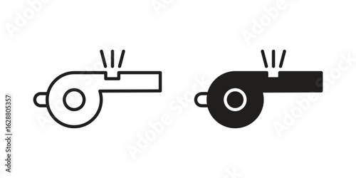 Whistle icon vector Art Illustrations set.