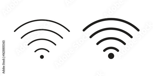 Wifi icon vector Art Illustrations set.