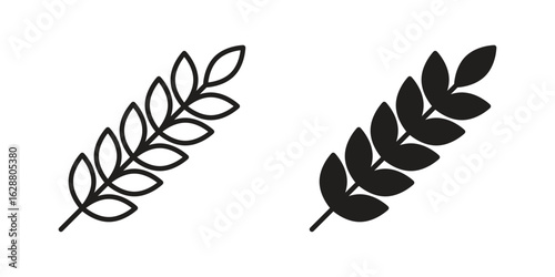 Wheat icon vector Art Illustrations set.