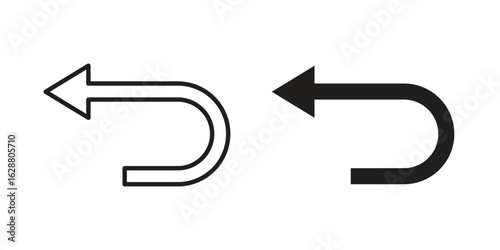 Undo icon vector Art Illustrations set.