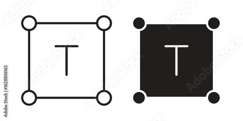 Text icon vector Art Illustrations set.