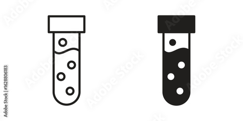 Test tube icon vector Art Illustrations set.