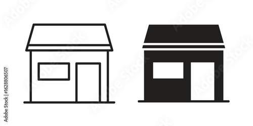 Store icon vector Art Illustrations set.