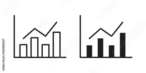 Stats icon vector Art Illustrations set.