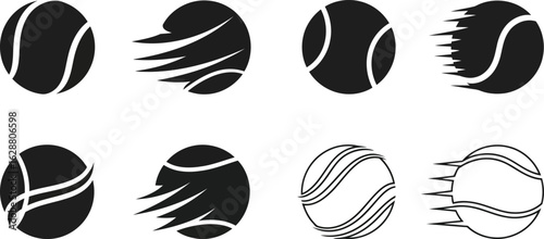 black silhouettes of balls