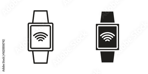 Smartwatch icon vector Art Illustrations set.